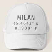 Casquette Milan Latitude Longitude (Devant)