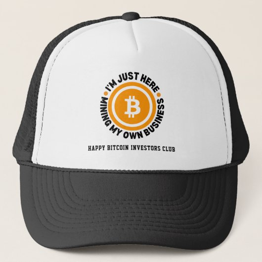 Casquette MINER MON PROPRE ENTREPRISE AMUSANT Bitcoin (Devant)