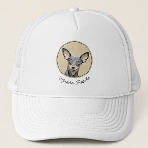 Casquette Miniature Pinscher Peinture mignonne Chien Art ori