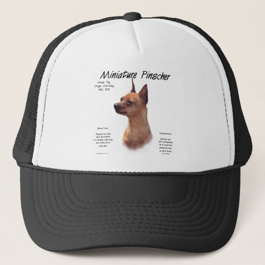 Casquette Miniature Pinscher (rouge) (Devant)