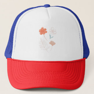 Casquette  Minimalist Floral Line Art