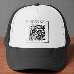 Casquette Minimalist QR Code Scan Me Business<br><div class="desc">Promote your brand on the go with this minimalist QR code trucker hat,  featuring a sleek “Scan Me” design. Perfect for markets,  expos,  pop-up shops,  or delivery teams—this hat combines modern tech with casual style,  letting customers scan and connect with ease. Clean,  eye-catching,  and functional for everyday business wear.</div>