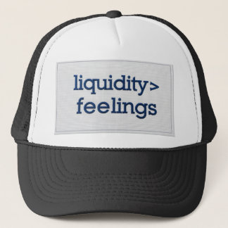 Casquette minimaliste Liquidité avant sentiments