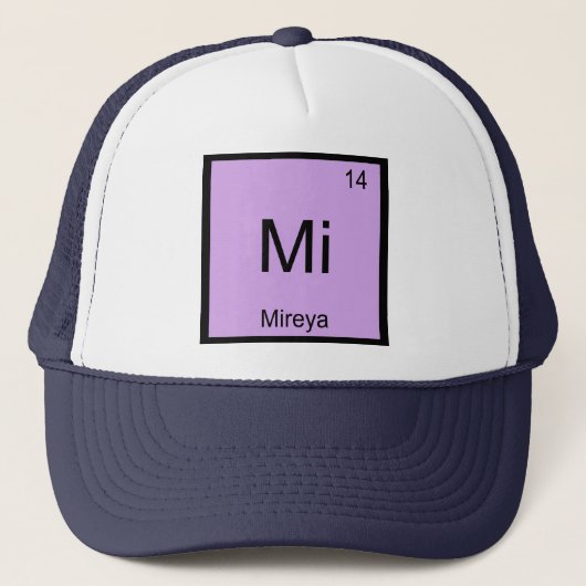 Casquette Mireya Nom Chimie Élément Tableau Périodique (Devant)