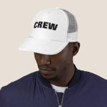 Casquette Modèle Crew Gros Texte Gras Police Femme Hommes<br><div class="desc">Personnalisé Grand Gras Police Texte Élégant Modèle Moderne Créer Votre Propre Téléchargement Logo Photo Casquettes & Casquettes / Chapeaux De Baseball & Trucker / Chapeau De Camion Blanc Pour Hommes & Femmes.</div>