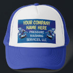 Casquette Modèle de lavage d'alimentation sous pression<br><div class="desc">Customisez cette conception de modèle de camion de lavage à pression (lavage de puissance) pour répondre à vos besoins et à vos besoins. Ce modèle de lavage à pression affiche le laveur à pression et arrière - plan de perles d'eau.</div>