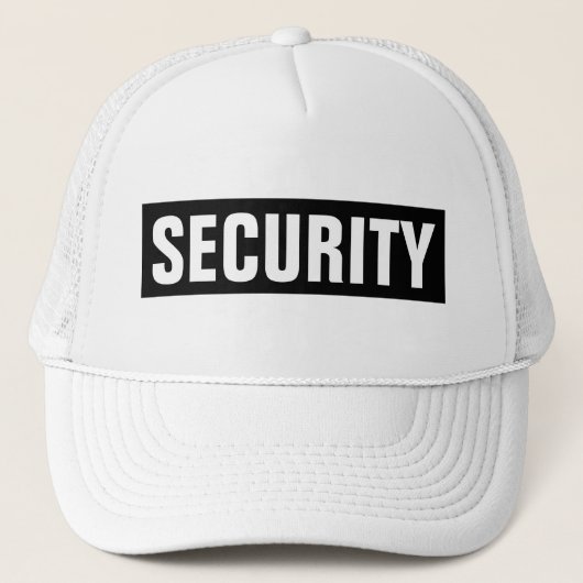 Casquette Modèle de sécurité de texte personnalisé en noir b (Devant)