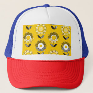 Casquette Modèle floral jaune simple