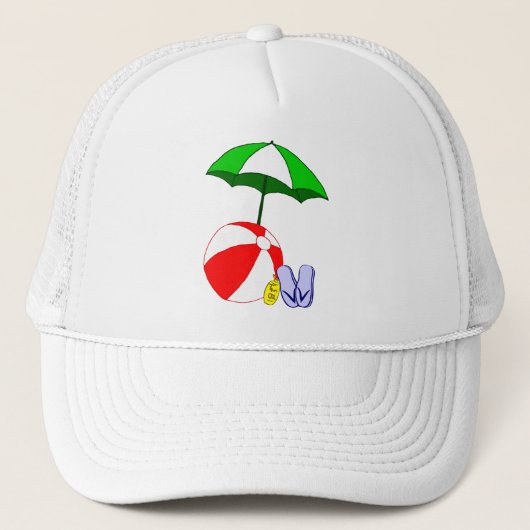 Casquette Modèle parasol de la piscine de Beach Ball (Devant)