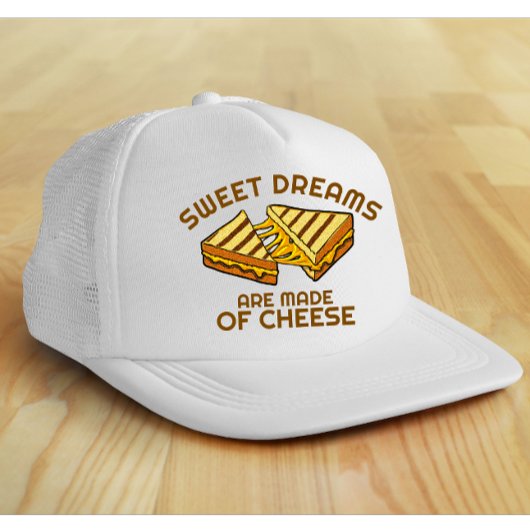 Casquette Modern Custom Cheese Bread Yellow Text