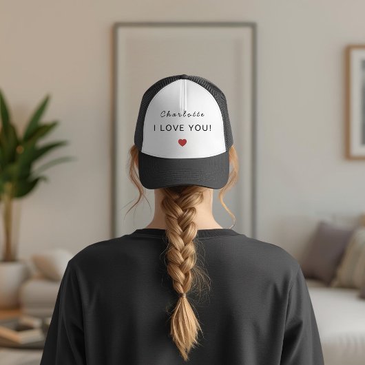 Casquette Modern Personalized Valentine Trucker Hat