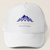 Casquette Modern Real Estate white and gold custom logo (Devant)
