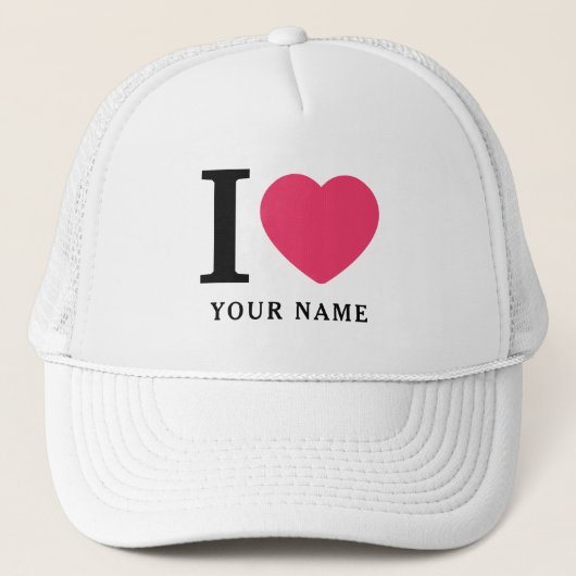 Casquette Modern Simple I Heart Name Bachelorette Party (Devant)