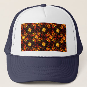 Casquette Moderne Bohème Élégant Motif d'Art Abstrait Or #50
