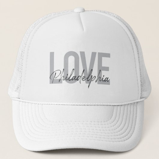 Casquette Moderne, simple, cool, design Amour Philadelphie (Devant)