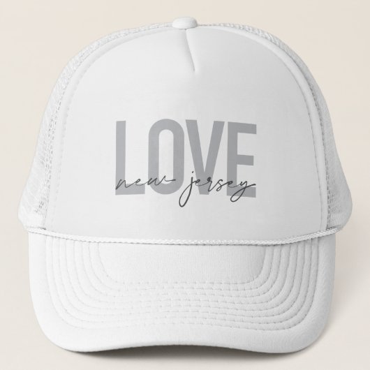 Casquette Moderne, simple, cool, design urbain Amour New Jer (Devant)