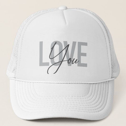 Casquette Moderne, simple, urbain, typographie cool Vous aim (Devant)