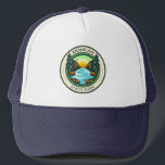 Casquette Mohican State Park Badge Ohio<br><div class="desc">Illustration du Mohican State Park dans un cercle de style badge.</div>