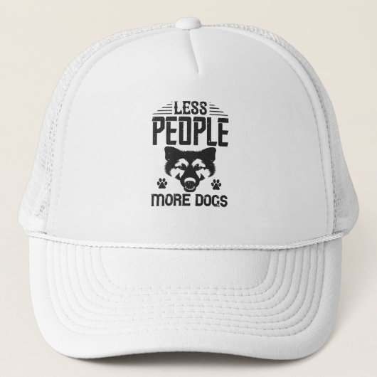 Casquette Moins de gens Plus de chiens (Devant)