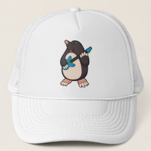 Casquette Mole à la musique avec guitare