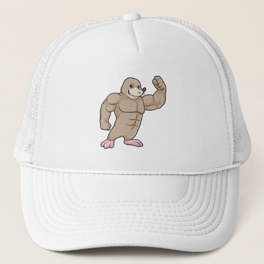 Casquette Mole comme Bodybuilder avec de grands Muscles (Devant)