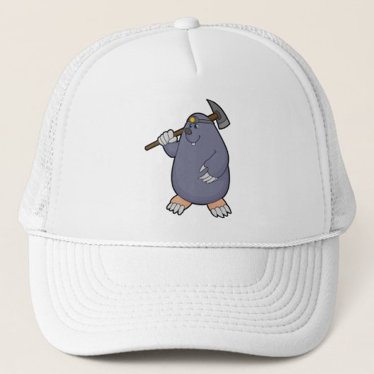 Casquette Mole comme fermier avec Pickaxe & Spotlight (Devant)
