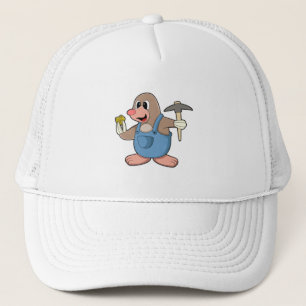 Casquette Mole comme Miner avec Or