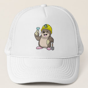 Casquette Mole en tant que mineur avec lunette et diamant