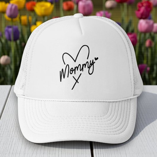 Casquette Mommy Simple Modern Script Typography Heart