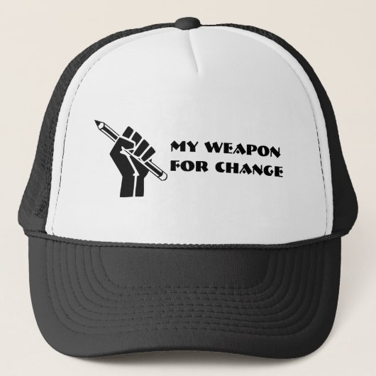 Casquette Mon arme pour le changement (Devant)