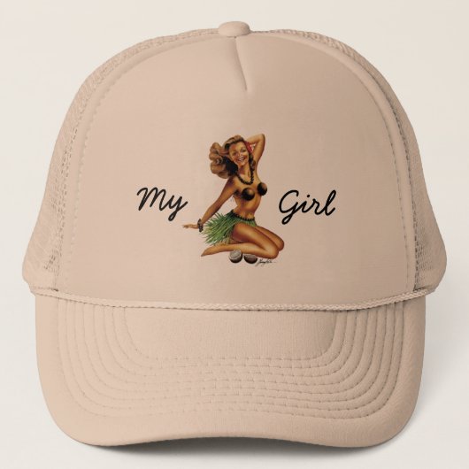 Casquette Mon chapeau de fille à la noix de coco (Devant)