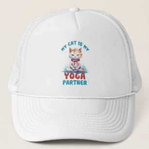Casquette Mon Chat Est Mon Partenaire De Yoga - Adorable Méd