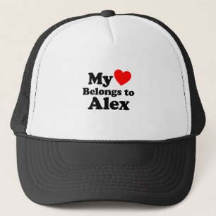 Casquette Mon coeur appartient à Alex