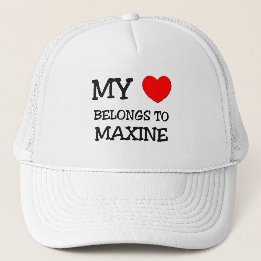 Casquette Mon coeur appartient à MAXINE (Devant)