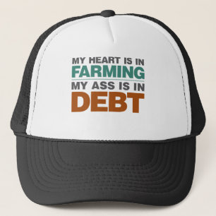 Casquette Mon coeur est dans l'agriculture mais…