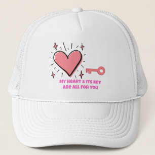 Casquette Mon cœur et sa clé sont tout pour toi Amour Vrai