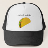 Casquette Mon odeur de mains aiment des tacos (Devant)