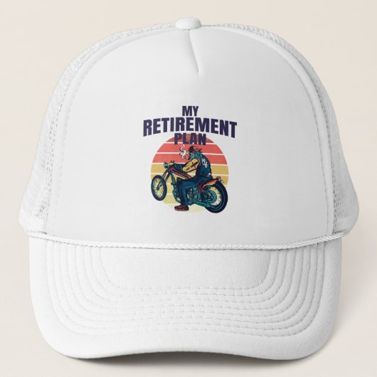 Casquette Mon plan de retraite moto (Devant)