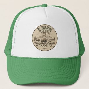 Casquette Mon thérapeute m'a dit de déménager dans le Wyomin