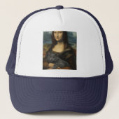 Casquette Mona Lisa Holding Elegant Gray Cat                 (Devant)