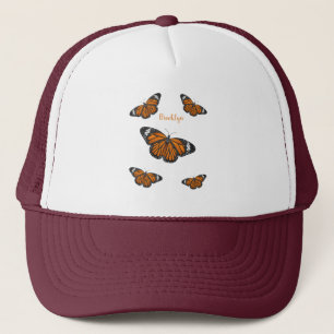 Casquette Monarch butterfly cartoon illustration 