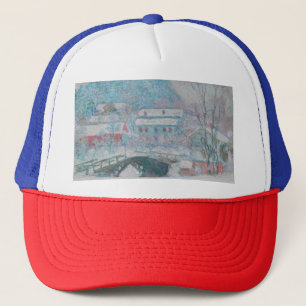 Casquette Monet - Norvège, village de Sandviken sous la neig
