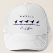 Casquette Monogram Beach house marine bleu Sandpipers baseba (Devant)