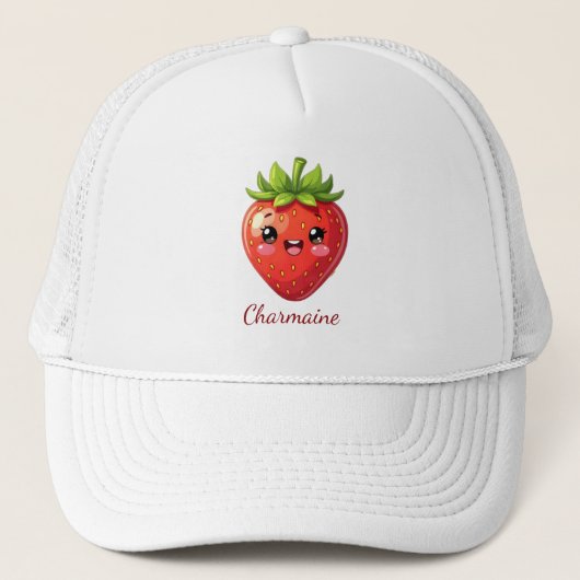 Casquette Monogram cute strawberry kawaii (Devant)