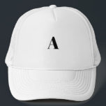 Casquette Monogramme A Lettre ou Symbole Personnalisé Abril<br><div class="desc">Abril Fatface Police Trucker Chapeau Blanc et Blanc Couleur Casquette Monogramme Une lettre ou un symbole Casquette Très bon Casquette,  Utile à tous les sports,  étudiants,  employé de bureau,  Tourisme et autres, </div>