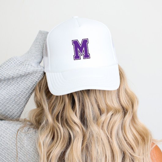 Casquette Monogramme à varsité violette