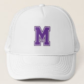 Casquette Monogramme à varsité violette (Devant)