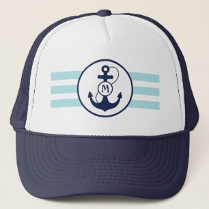 Casquette Monogramme bleu avec l'Ancre