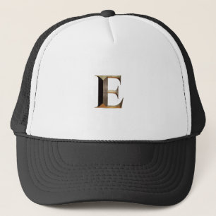 Casquette Monogramme de lettre "E" classique imprimé monochr