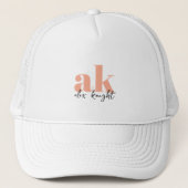 Casquette Monogramme de signature rétro (Devant)